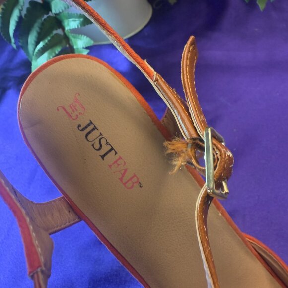 VTG๐JustFab Palermo 6' High Heel Open Toe Sandal w/ Ankle Straps & Platform 10M - Picture 11 of 16